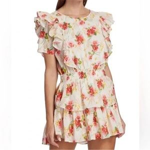 LOVESHACKFANCY Island Vibes XL dress extra large Hawaiian hibiscus floral